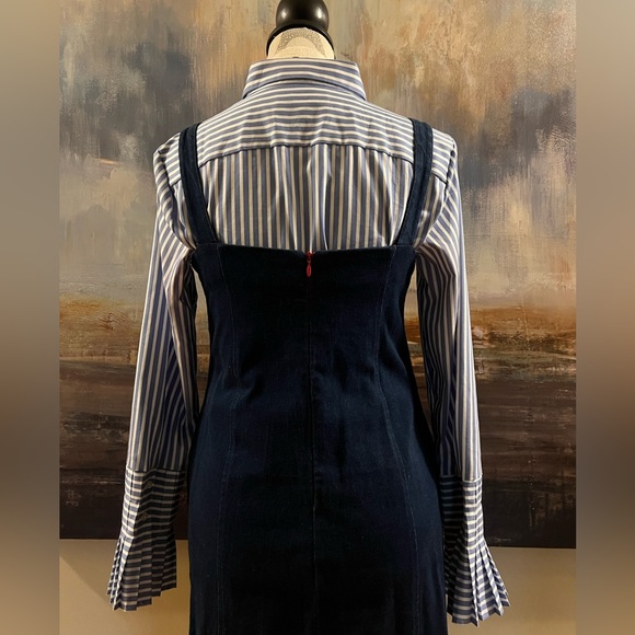 Vintage, Y2K maternity collection, fitted, stretch denim dress - Picture 9 of 16